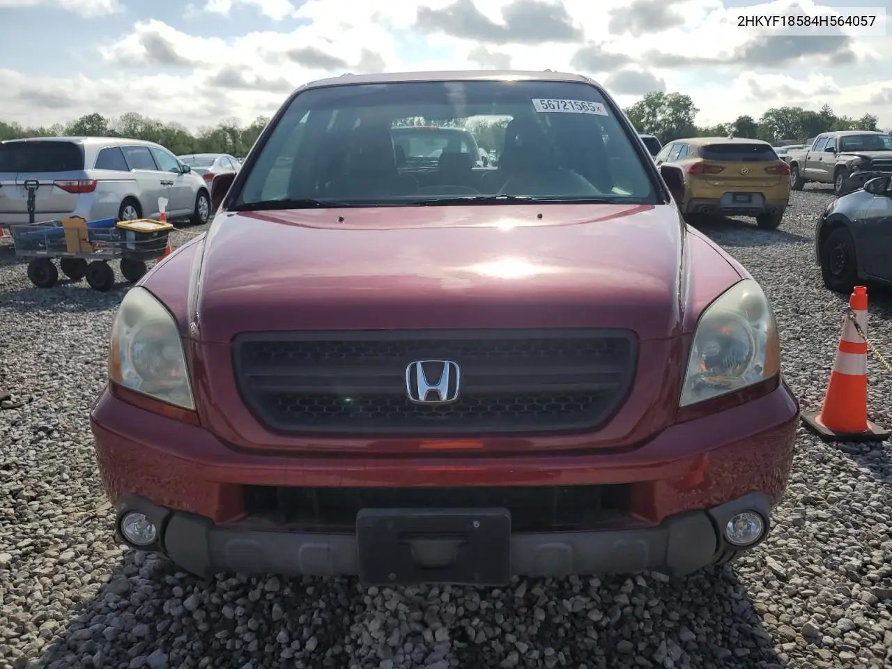 2010 Honda Pilot Exl VIN: 2HKYF18584H564057 Lot: 56721565