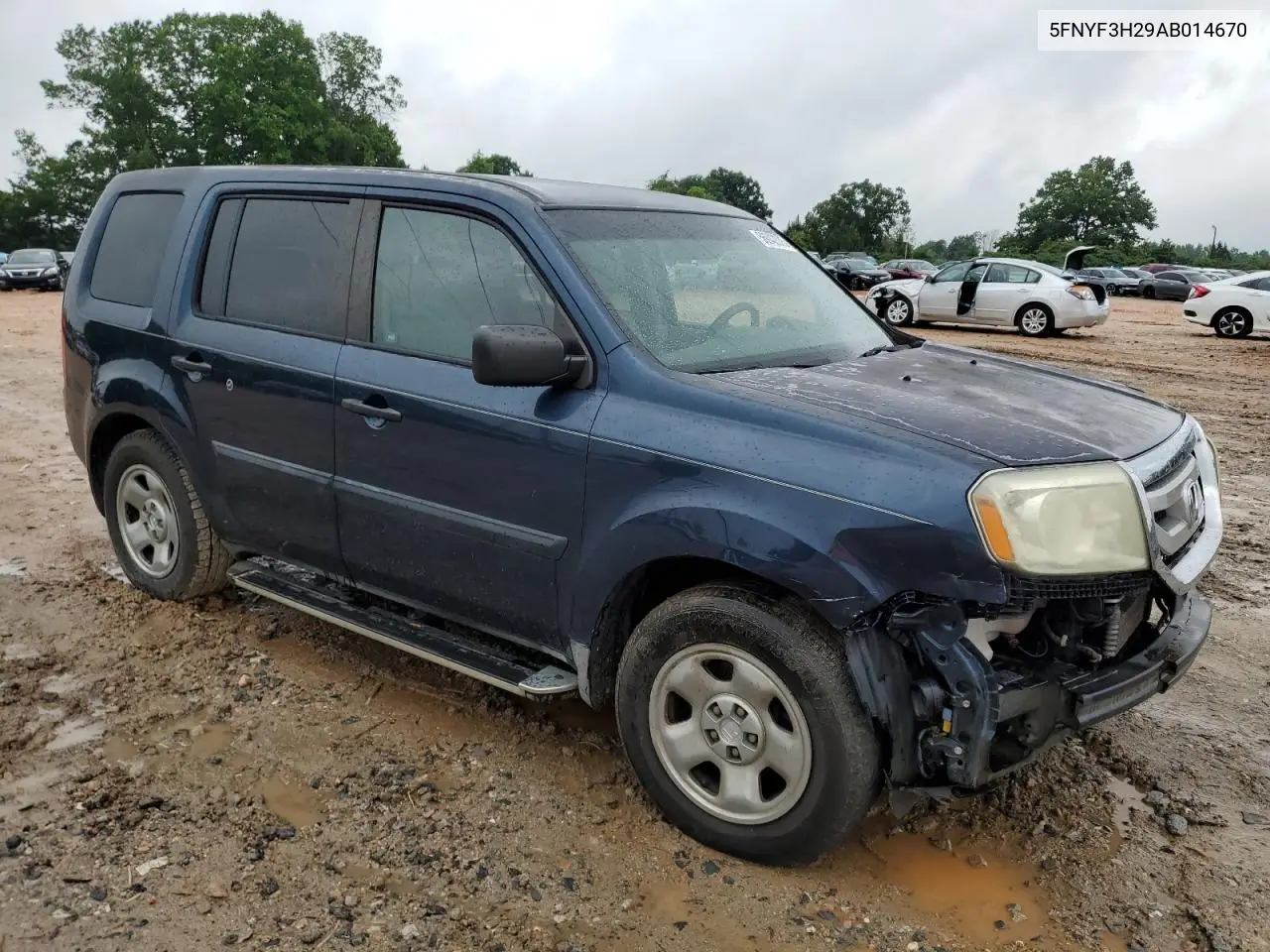2010 Honda Pilot Lx VIN: 5FNYF3H29AB014670 Lot: 56942375