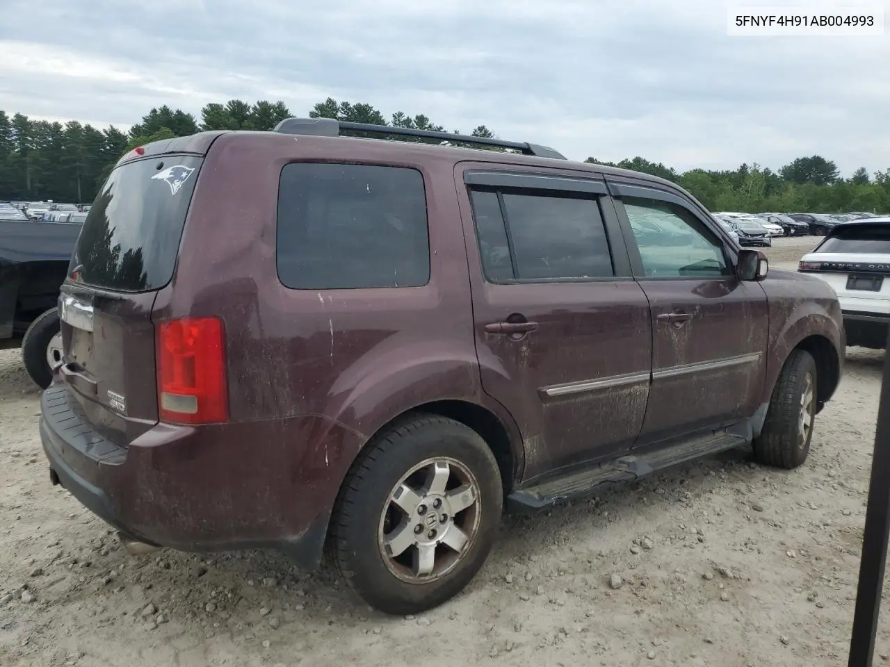 2010 Honda Pilot Touring VIN: 5FNYF4H91AB004993 Lot: 60735785