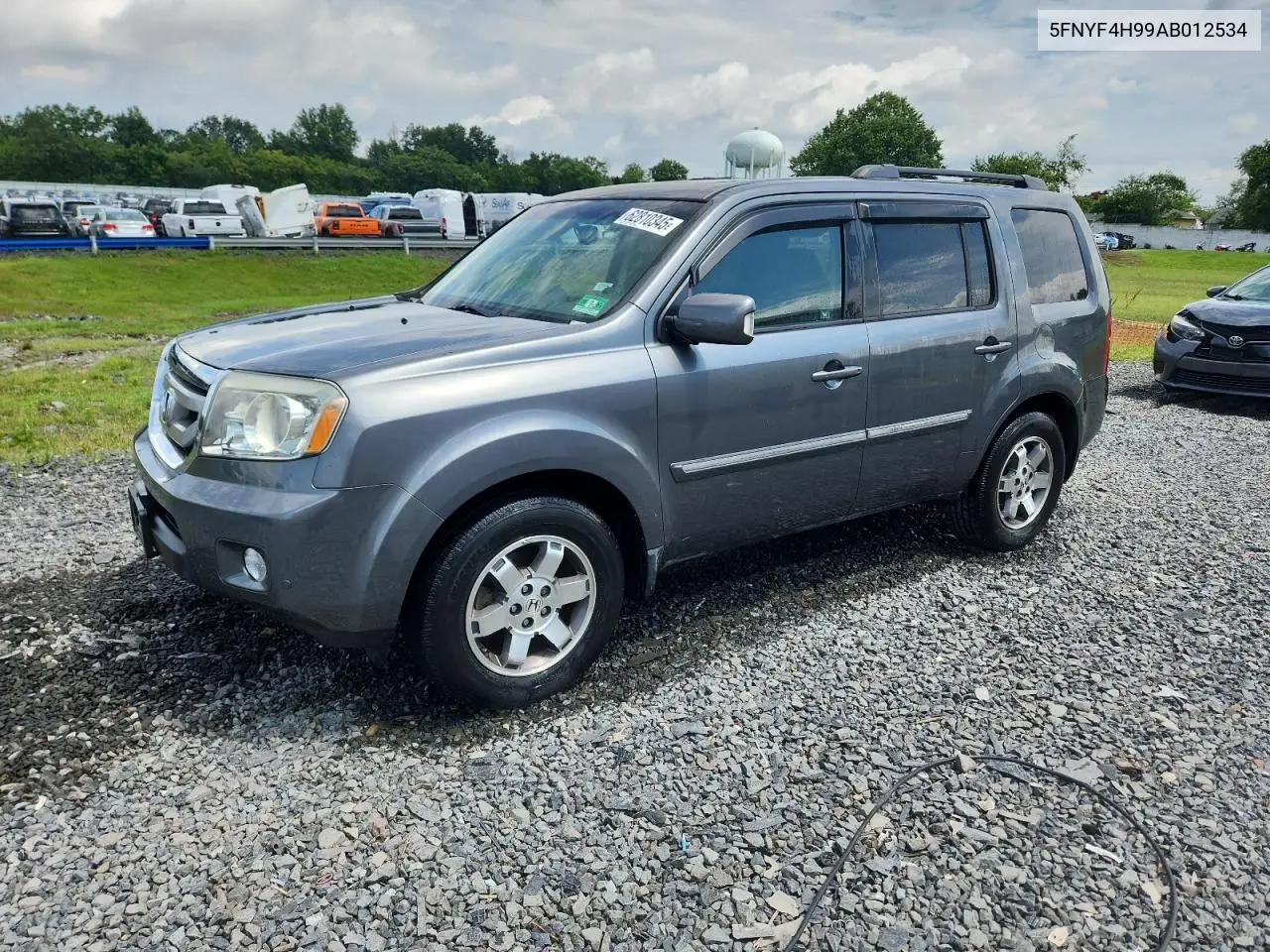 2010 Honda Pilot Touring VIN: 5FNYF4H99AB012534 Lot: 62810345