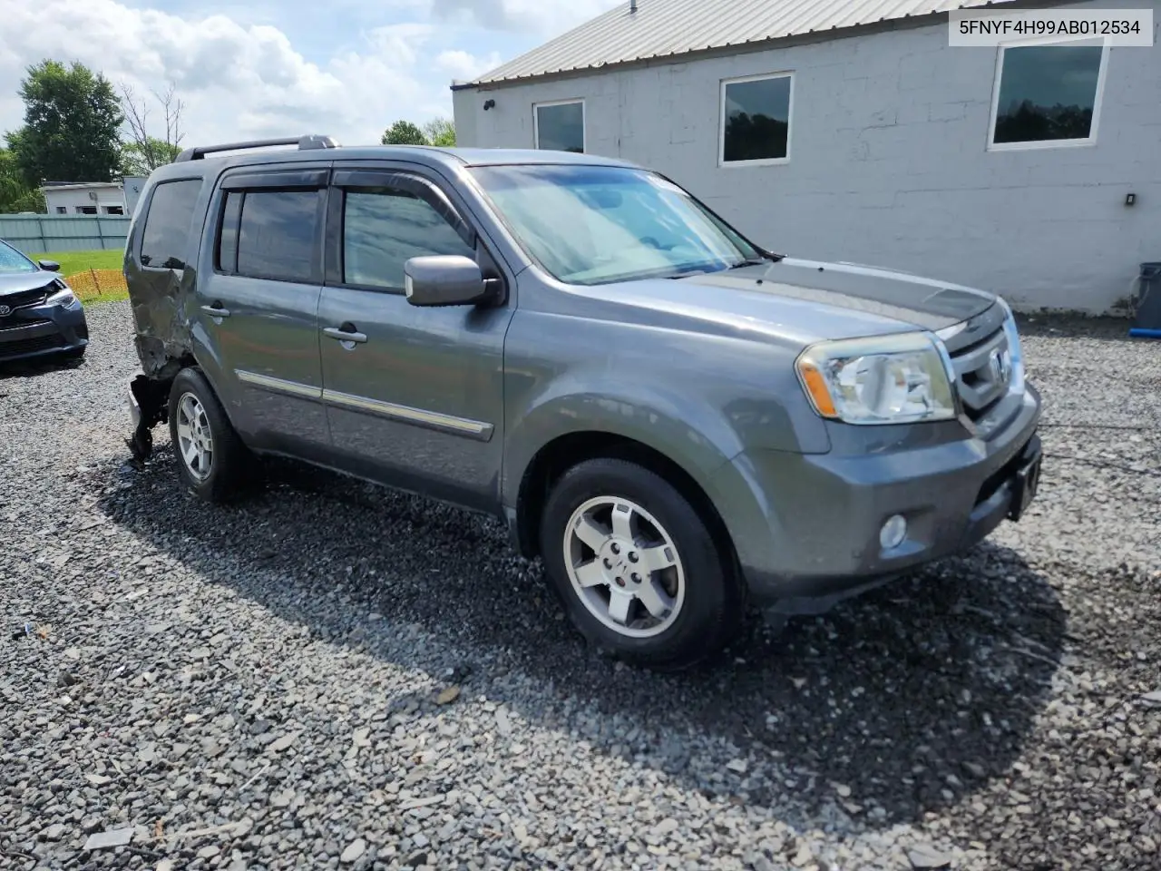 2010 Honda Pilot Touring VIN: 5FNYF4H99AB012534 Lot: 62810345