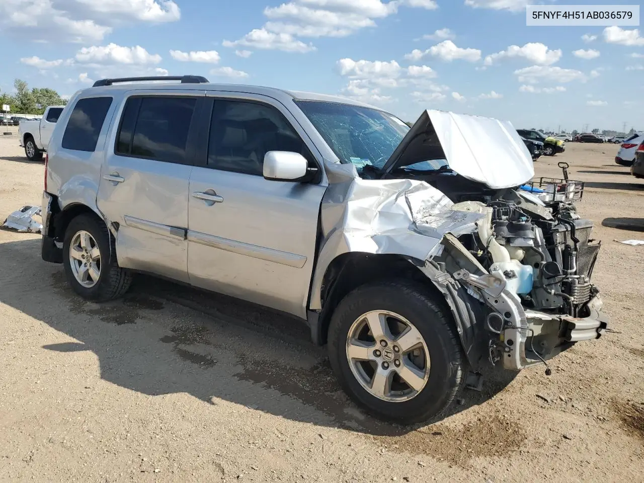 2010 Honda Pilot Exl VIN: 5FNYF4H51AB036579 Lot: 63007815