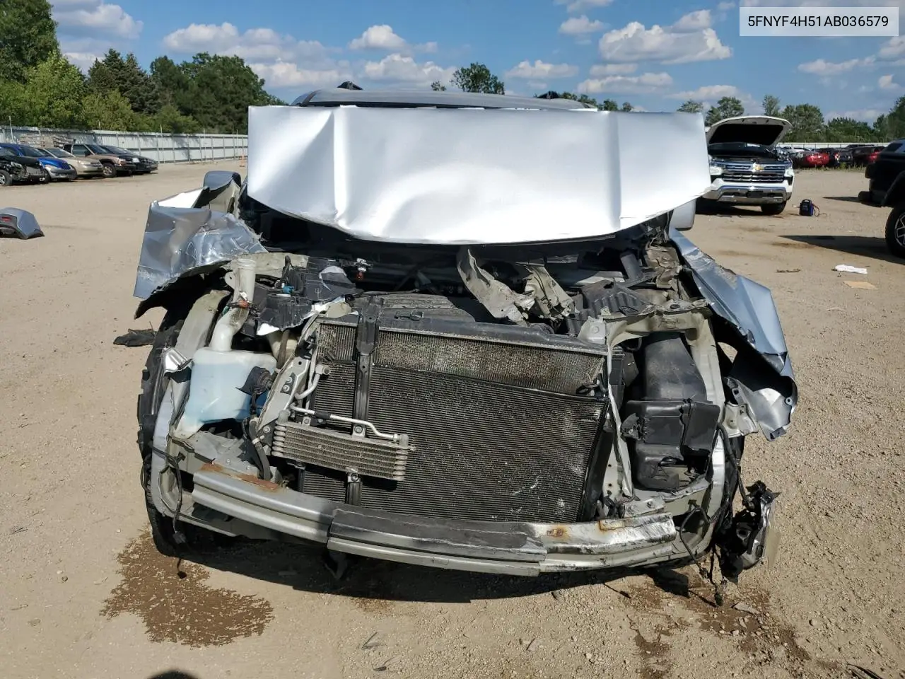 2010 Honda Pilot Exl VIN: 5FNYF4H51AB036579 Lot: 63007815