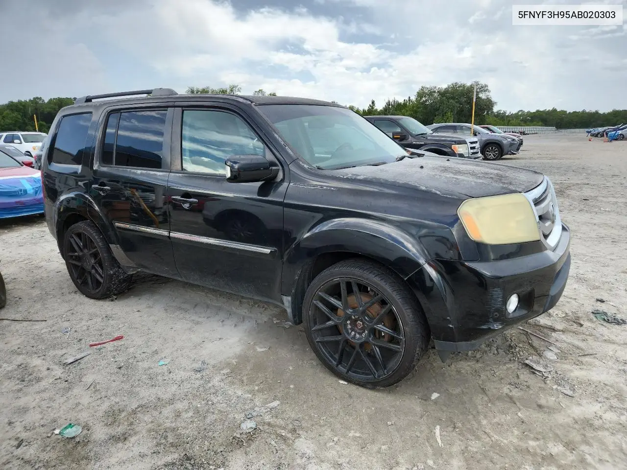 2010 Honda Pilot Touring VIN: 5FNYF3H95AB020303 Lot: 63252465