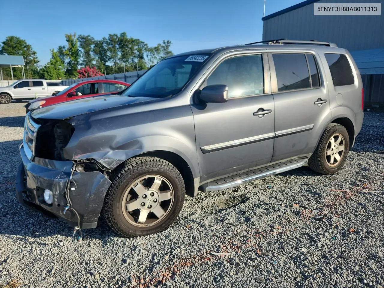 2010 Honda Pilot Touring VIN: 5FNYF3H88AB011313 Lot: 65342235
