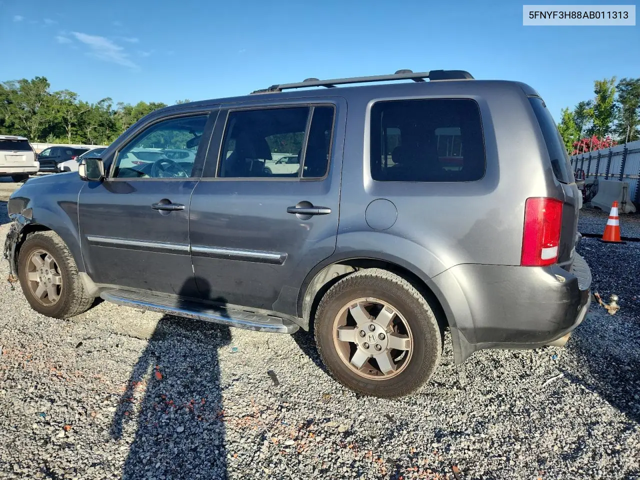 2010 Honda Pilot Touring VIN: 5FNYF3H88AB011313 Lot: 65342235