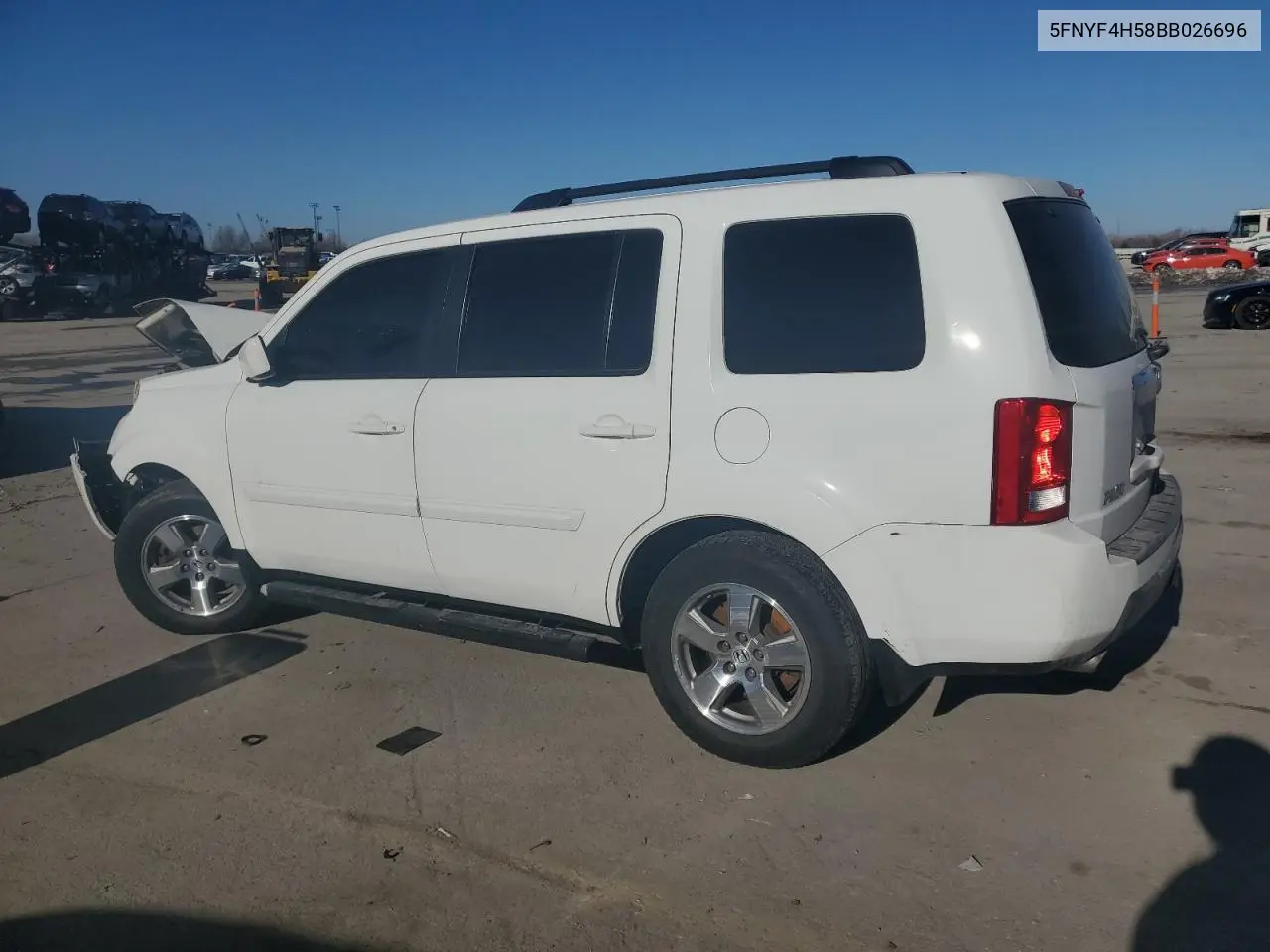 2011 Honda Pilot Exl VIN: 5FNYF4H58BB026696 Lot: 42803885