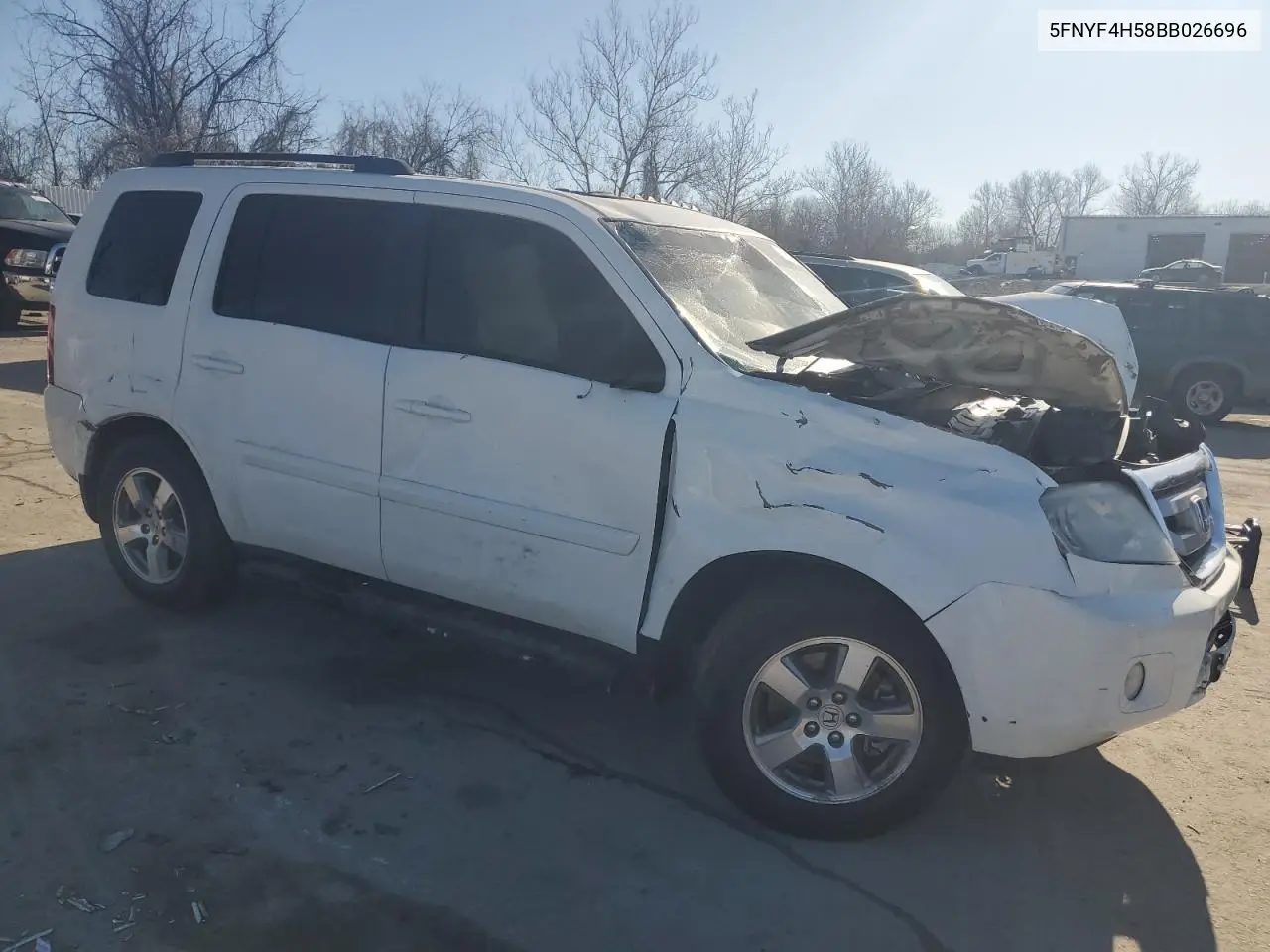 2011 Honda Pilot Exl VIN: 5FNYF4H58BB026696 Lot: 42803885