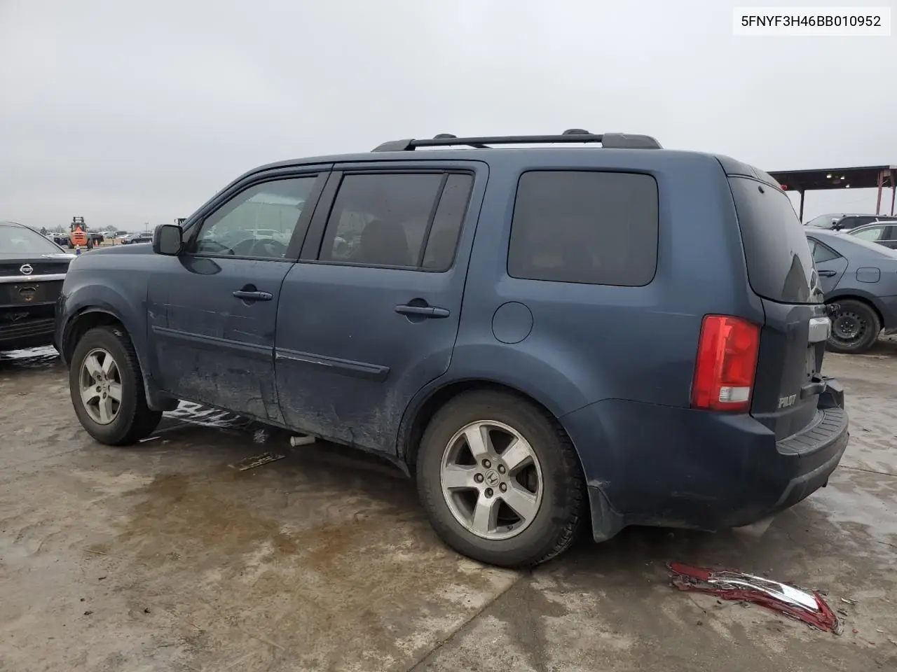 2011 Honda Pilot Ex VIN: 5FNYF3H46BB010952 Lot: 44053905