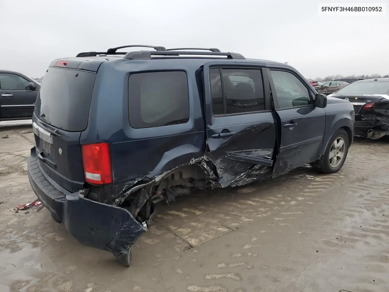 2011 Honda Pilot Ex VIN: 5FNYF3H46BB010952 Lot: 44053905