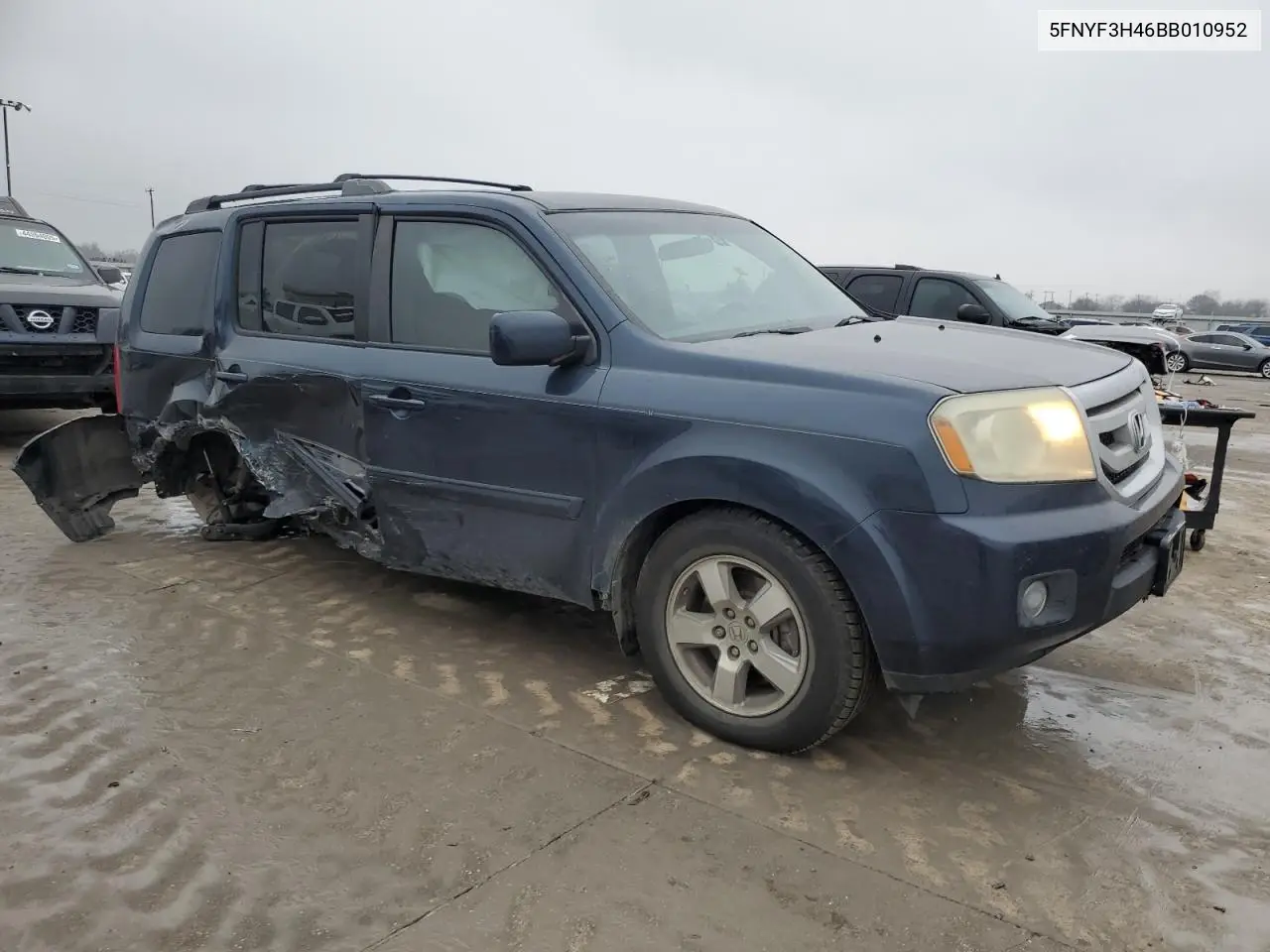 2011 Honda Pilot Ex VIN: 5FNYF3H46BB010952 Lot: 44053905