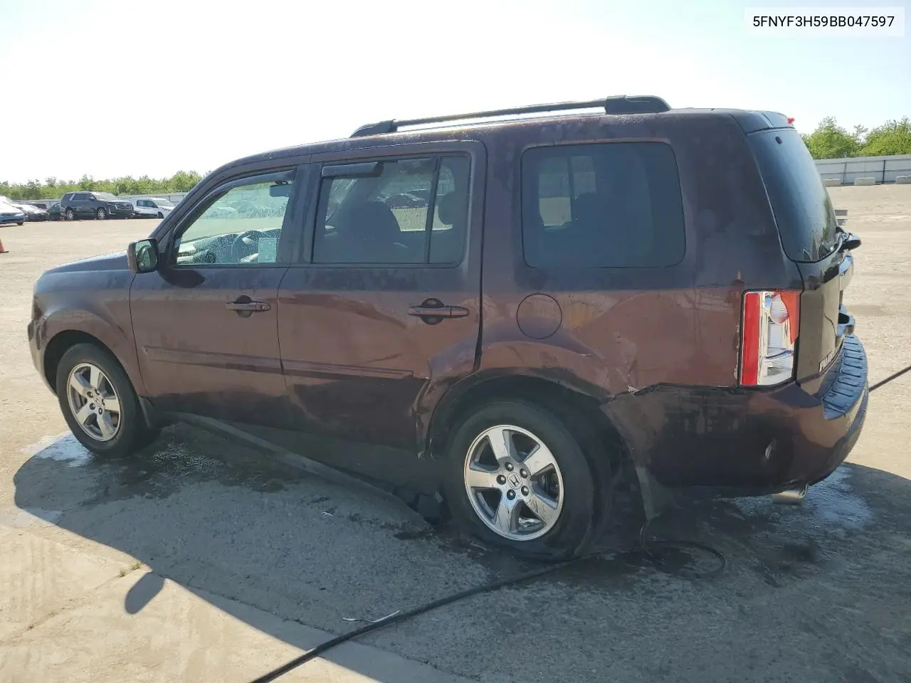 2011 Honda Pilot Exl VIN: 5FNYF3H59BB047597 Lot: 50591205