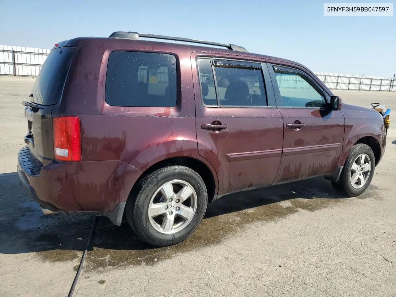 2011 Honda Pilot Exl VIN: 5FNYF3H59BB047597 Lot: 50591205