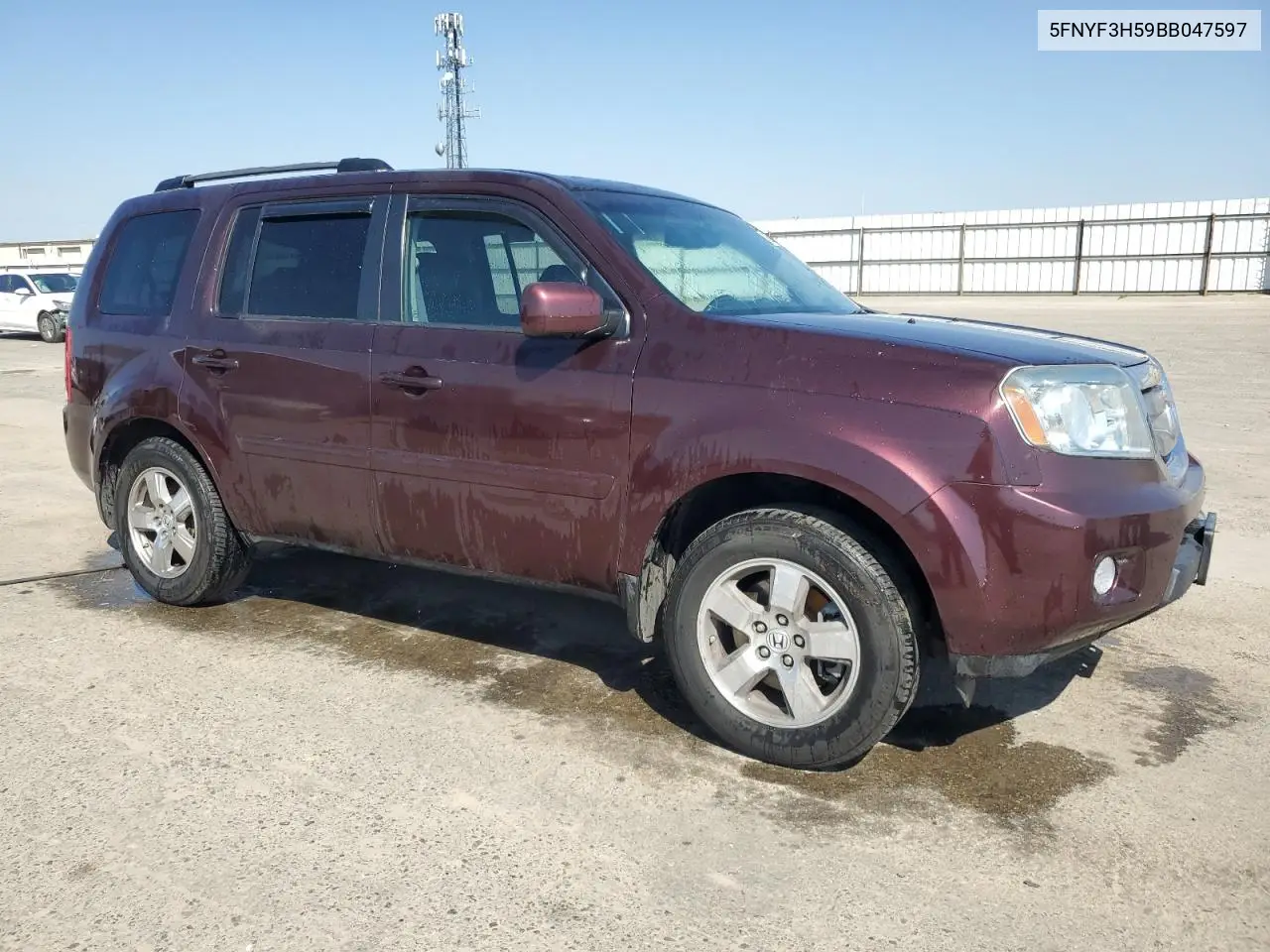 2011 Honda Pilot Exl VIN: 5FNYF3H59BB047597 Lot: 50591205