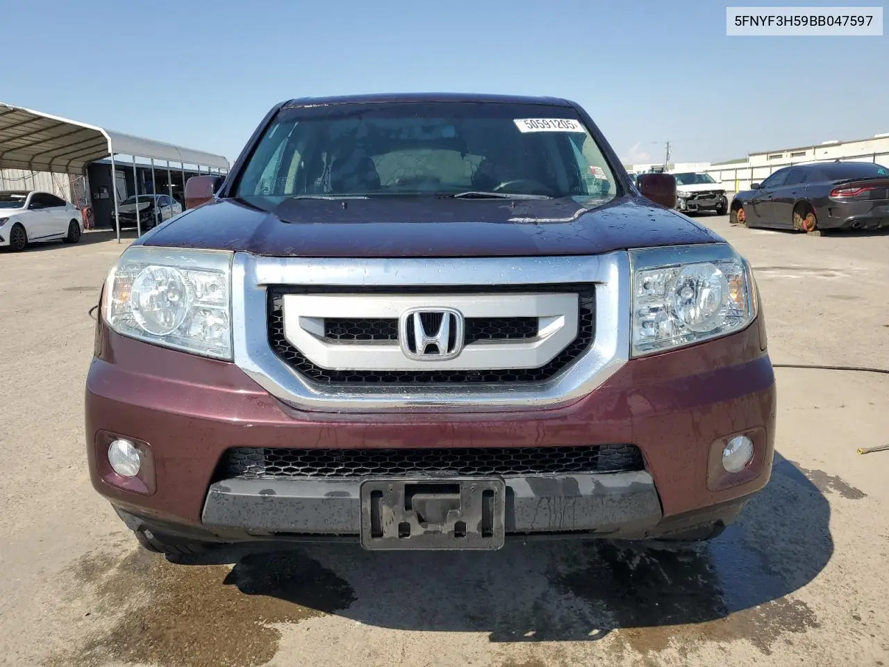 2011 Honda Pilot Exl VIN: 5FNYF3H59BB047597 Lot: 50591205