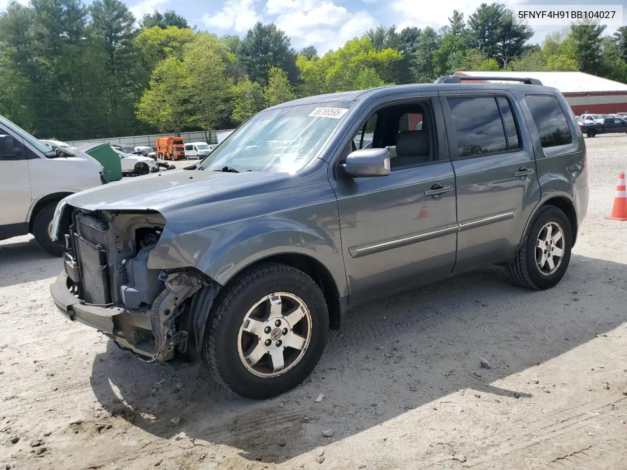 2011 Honda Pilot Touring VIN: 5FNYF4H91BB104027 Lot: 56286595