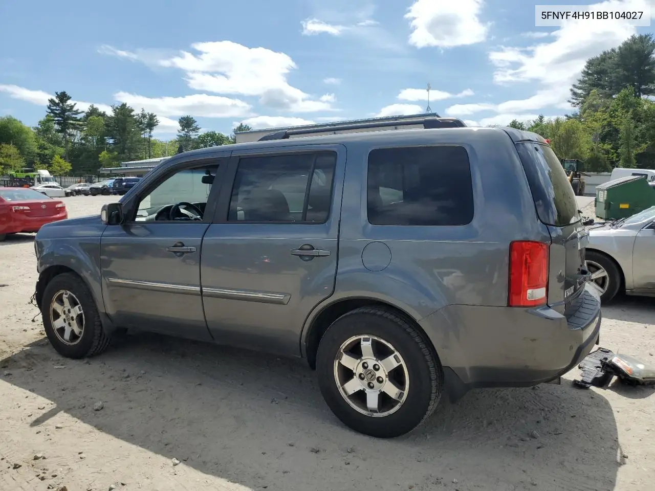 2011 Honda Pilot Touring VIN: 5FNYF4H91BB104027 Lot: 56286595
