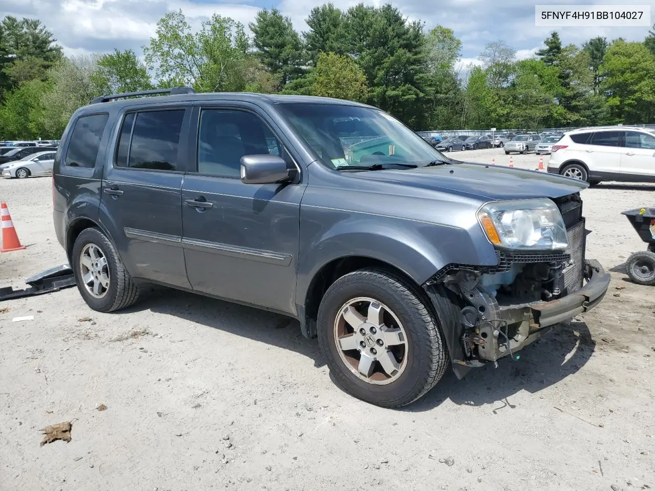 2011 Honda Pilot Touring VIN: 5FNYF4H91BB104027 Lot: 56286595