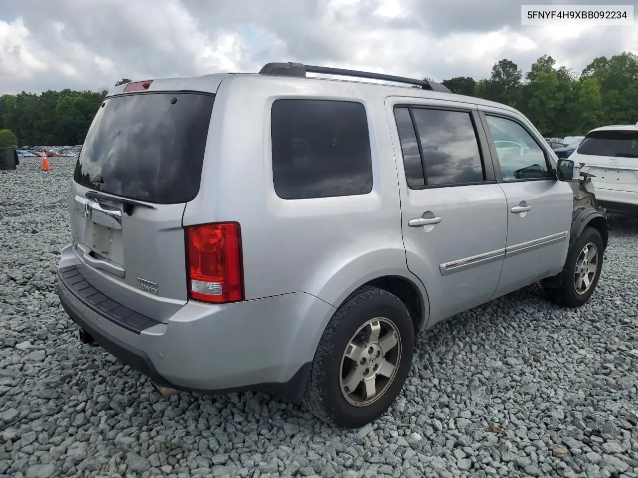 2011 Honda Pilot Touring VIN: 5FNYF4H9XBB092234 Lot: 56739655