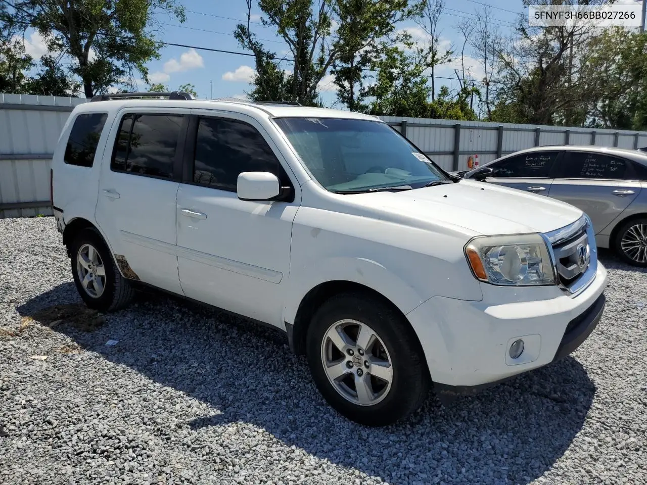 2011 Honda Pilot Exl VIN: 5FNYF3H66BB027266 Lot: 56844425