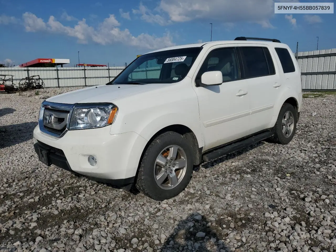 2011 Honda Pilot Exl VIN: 5FNYF4H55BB057839 Lot: 56884725