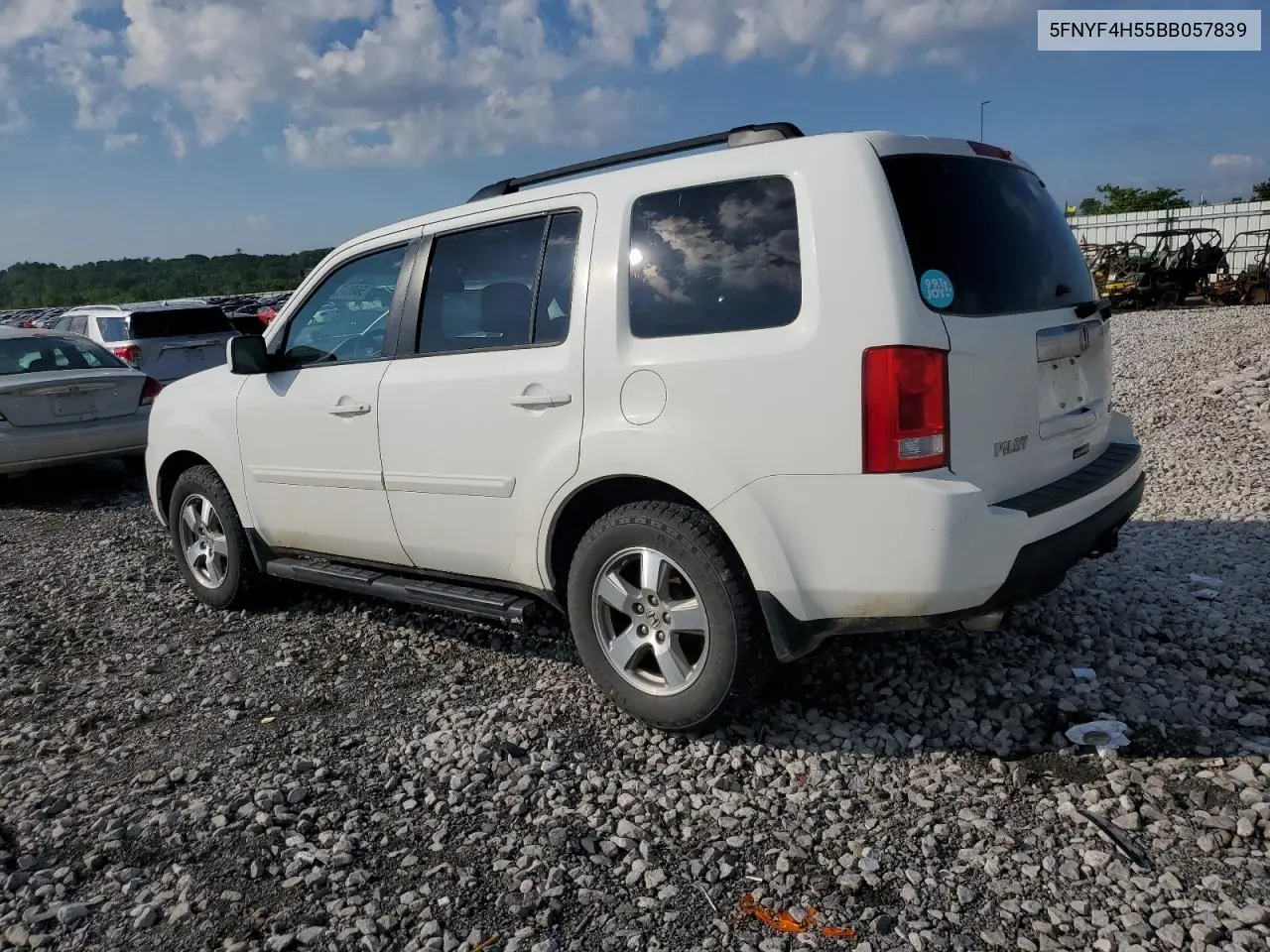 2011 Honda Pilot Exl VIN: 5FNYF4H55BB057839 Lot: 56884725