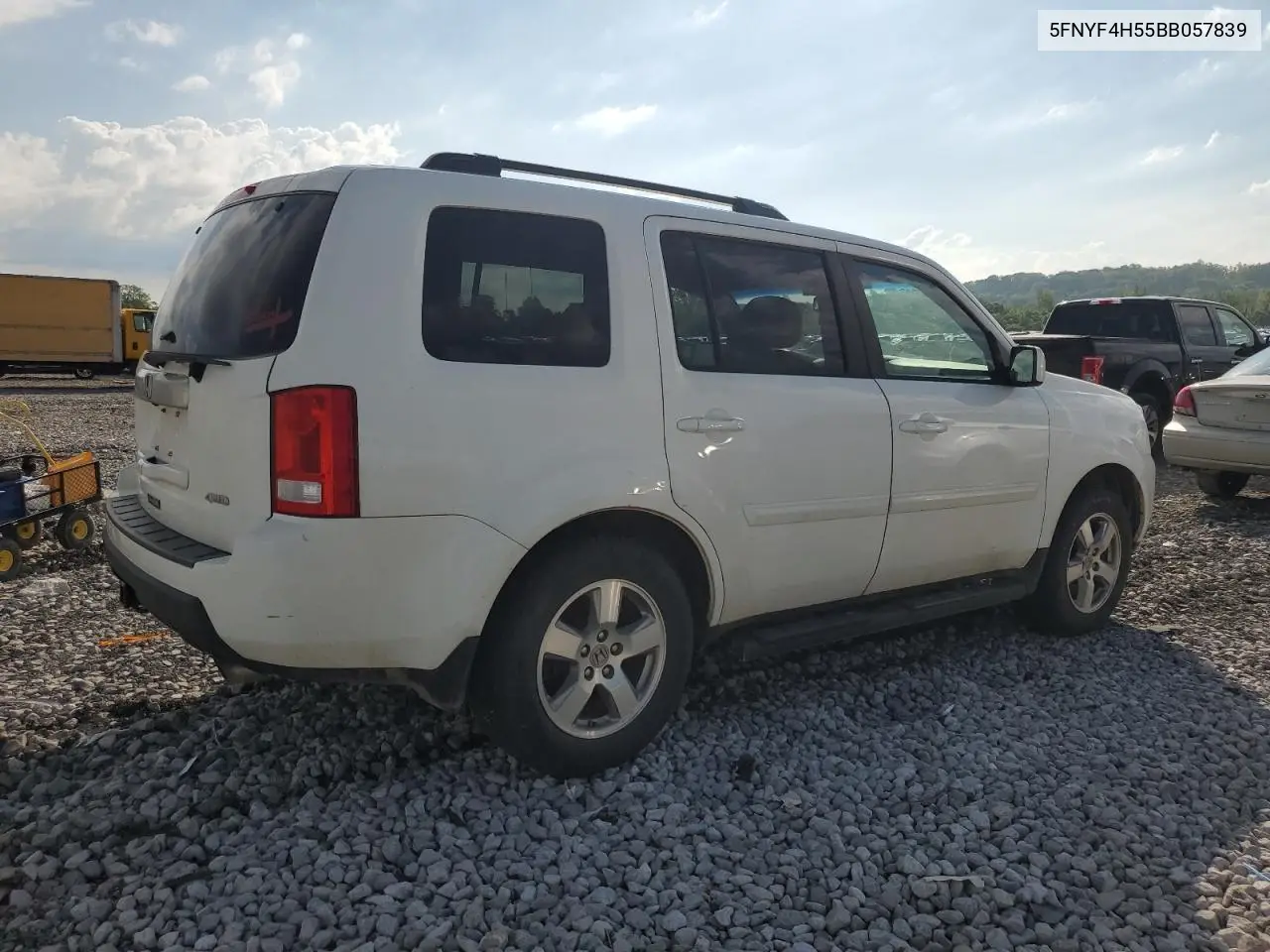 2011 Honda Pilot Exl VIN: 5FNYF4H55BB057839 Lot: 56884725