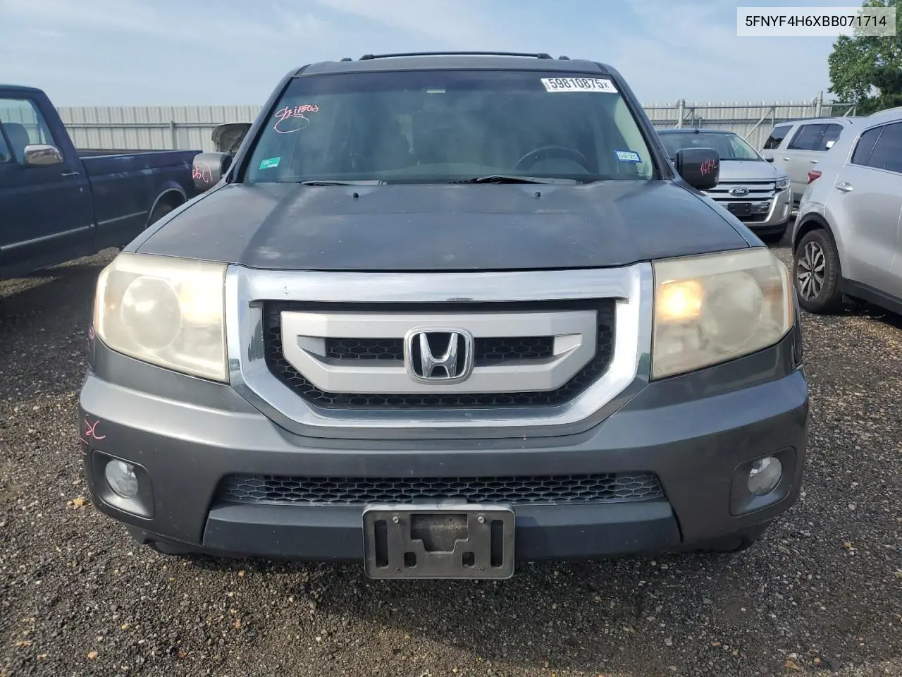 2011 Honda Pilot Exl VIN: 5FNYF4H6XBB071714 Lot: 59810875