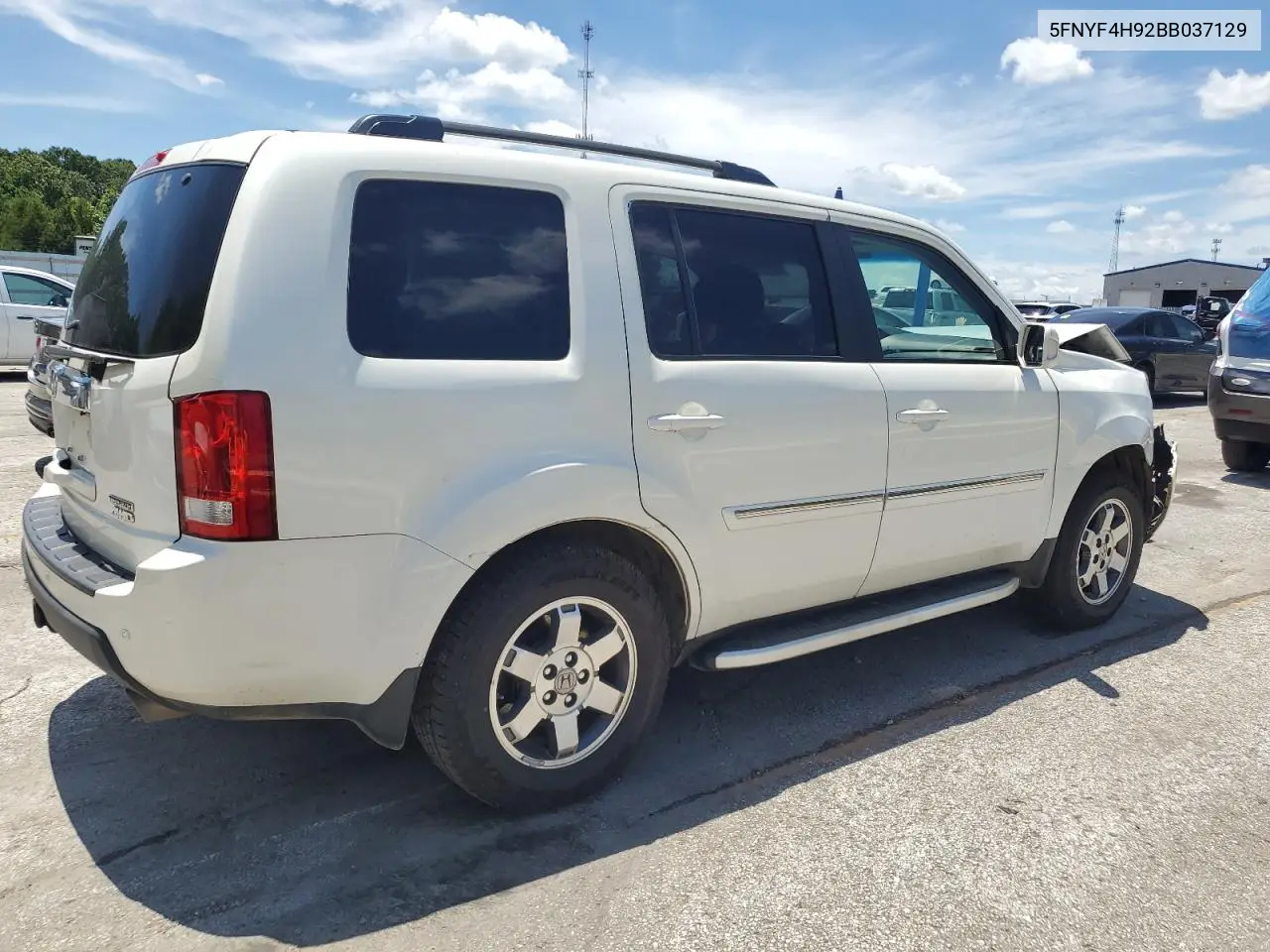2011 Honda Pilot Touring VIN: 5FNYF4H92BB037129 Lot: 61978905
