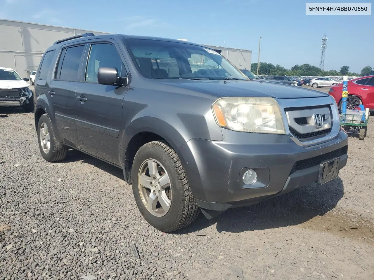 2011 Honda Pilot Exln VIN: 5FNYF4H74BB070650 Lot: 62139855