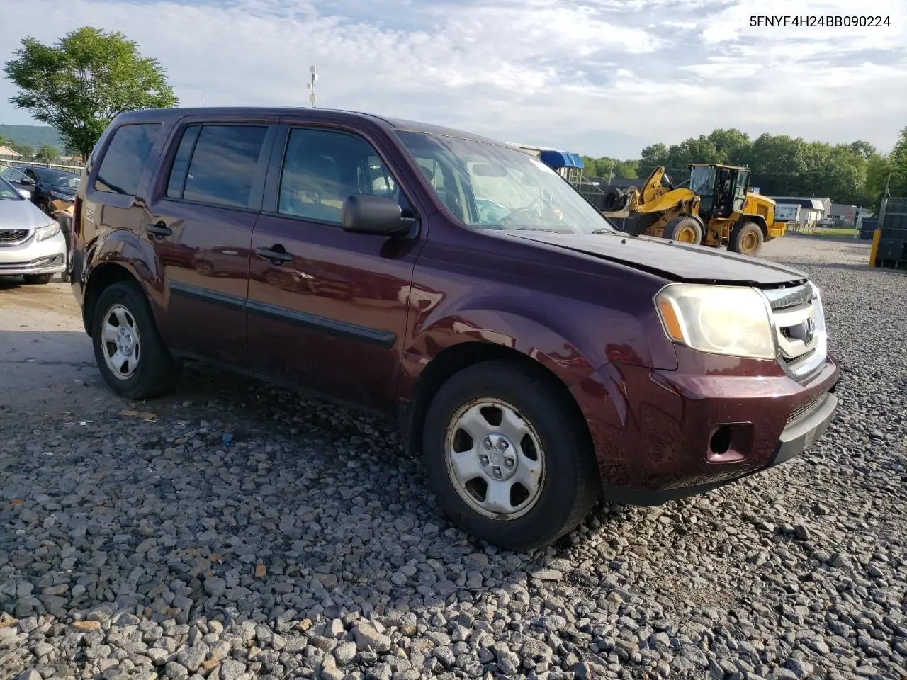 2011 Honda Pilot Lx VIN: 5FNYF4H24BB090224 Lot: 62378855