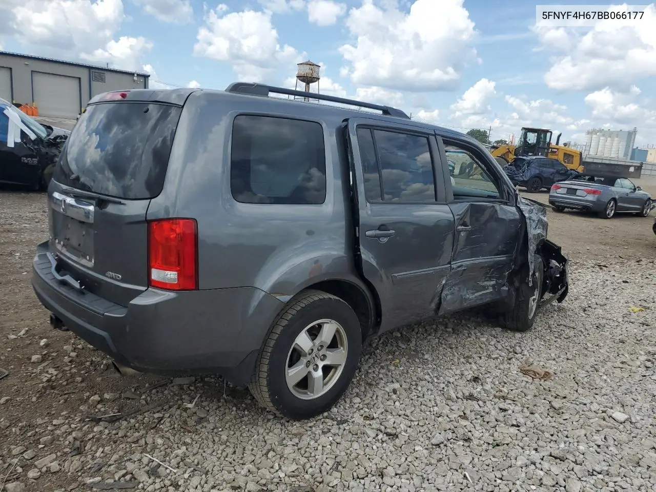 2011 Honda Pilot Exl VIN: 5FNYF4H67BB066177 Lot: 62593575