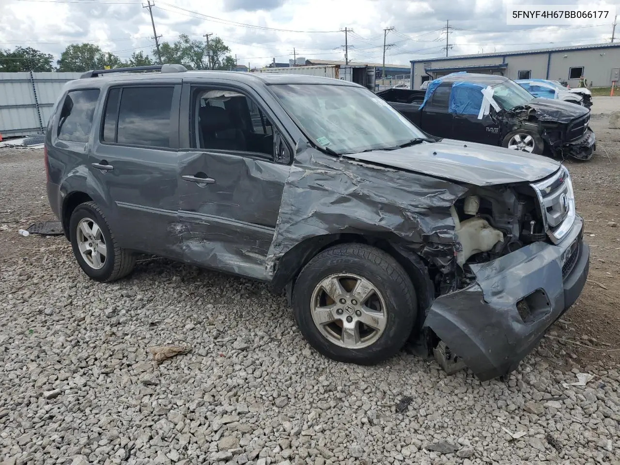 2011 Honda Pilot Exl VIN: 5FNYF4H67BB066177 Lot: 62593575