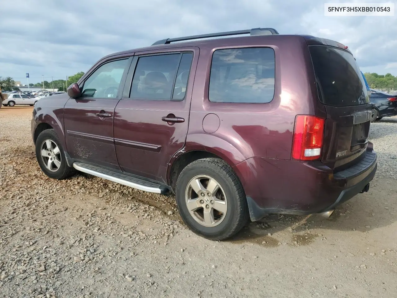 2011 Honda Pilot Exl VIN: 5FNYF3H5XBB010543 Lot: 62606905