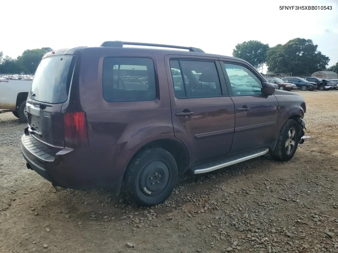 2011 Honda Pilot Exl VIN: 5FNYF3H5XBB010543 Lot: 62606905