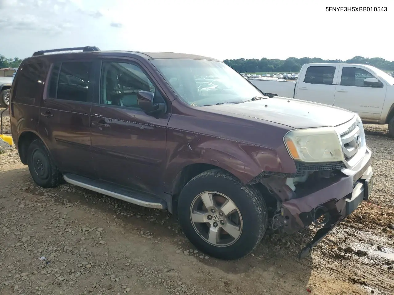 2011 Honda Pilot Exl VIN: 5FNYF3H5XBB010543 Lot: 62606905