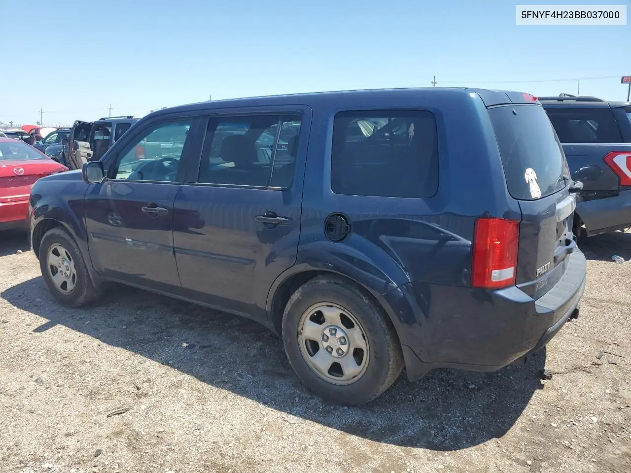 2011 Honda Pilot Lx VIN: 5FNYF4H23BB037000 Lot: 62766565