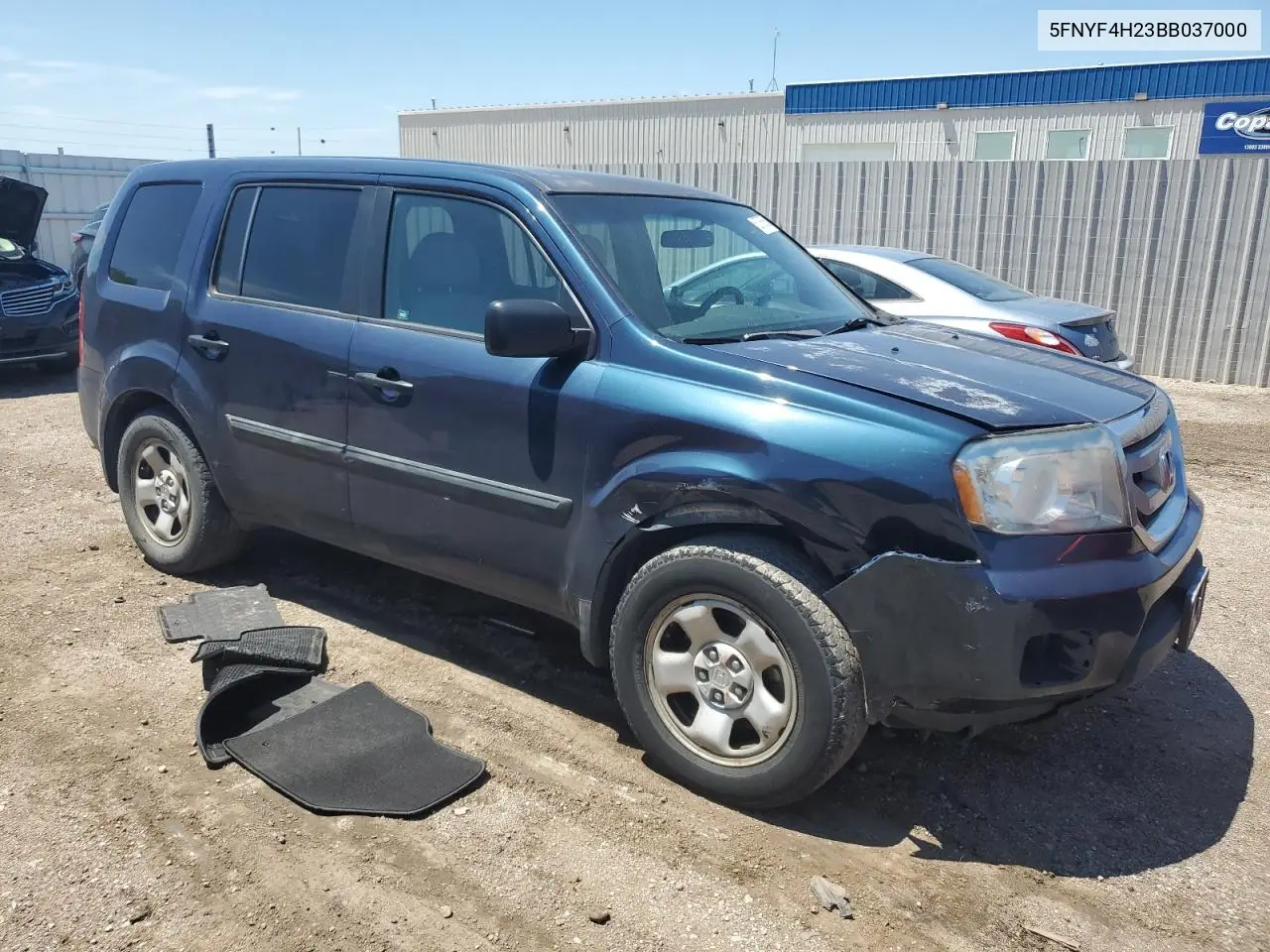 2011 Honda Pilot Lx VIN: 5FNYF4H23BB037000 Lot: 62766565