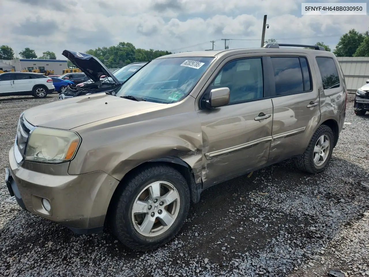 2011 Honda Pilot Exl VIN: 5FNYF4H64BB030950 Lot: 62829785
