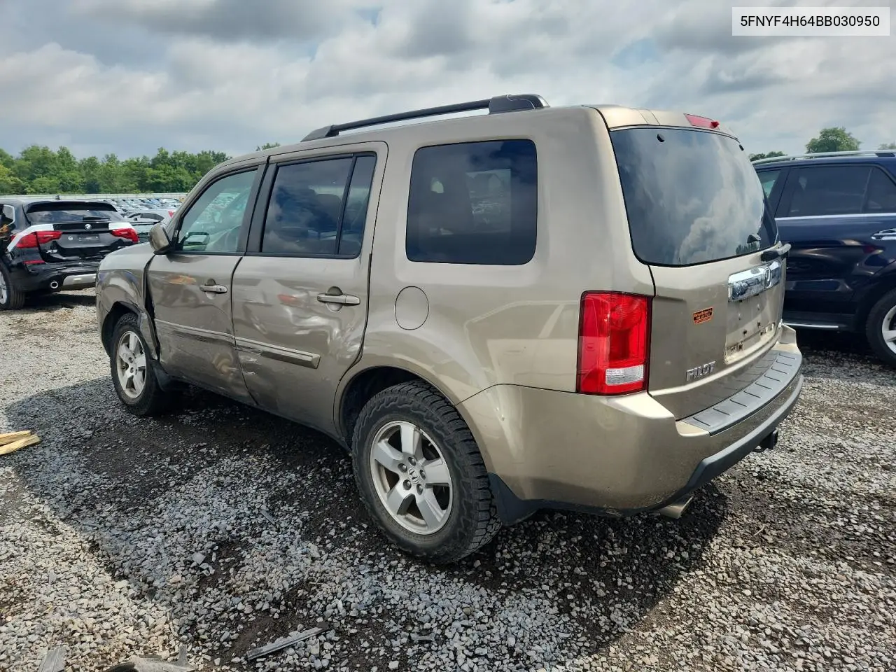 2011 Honda Pilot Exl VIN: 5FNYF4H64BB030950 Lot: 62829785