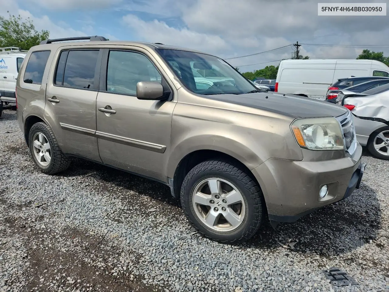 2011 Honda Pilot Exl VIN: 5FNYF4H64BB030950 Lot: 62829785