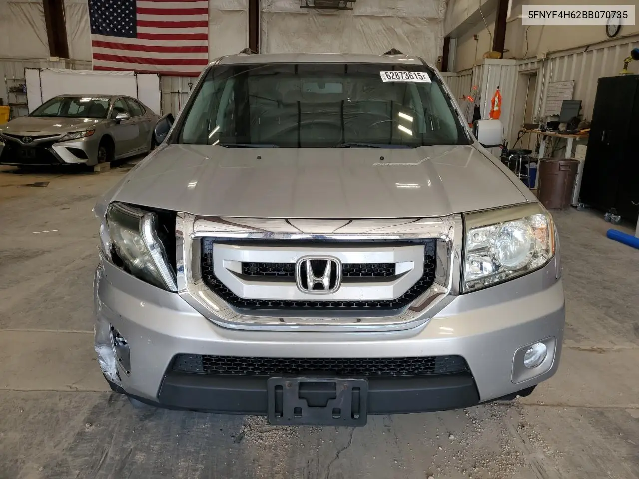 2011 Honda Pilot Exl VIN: 5FNYF4H62BB070735 Lot: 62873615
