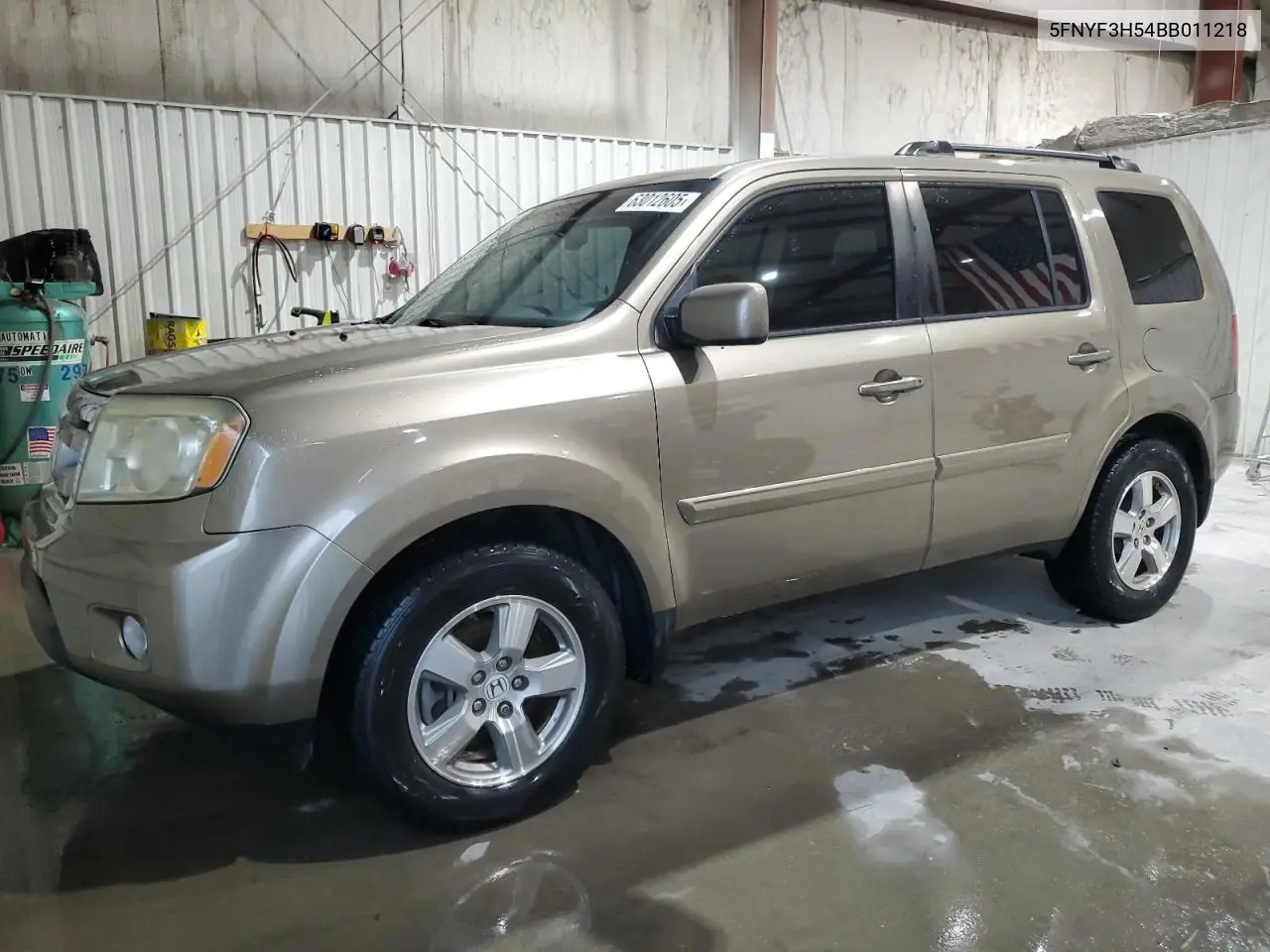2011 Honda Pilot Exl VIN: 5FNYF3H54BB011218 Lot: 63012605