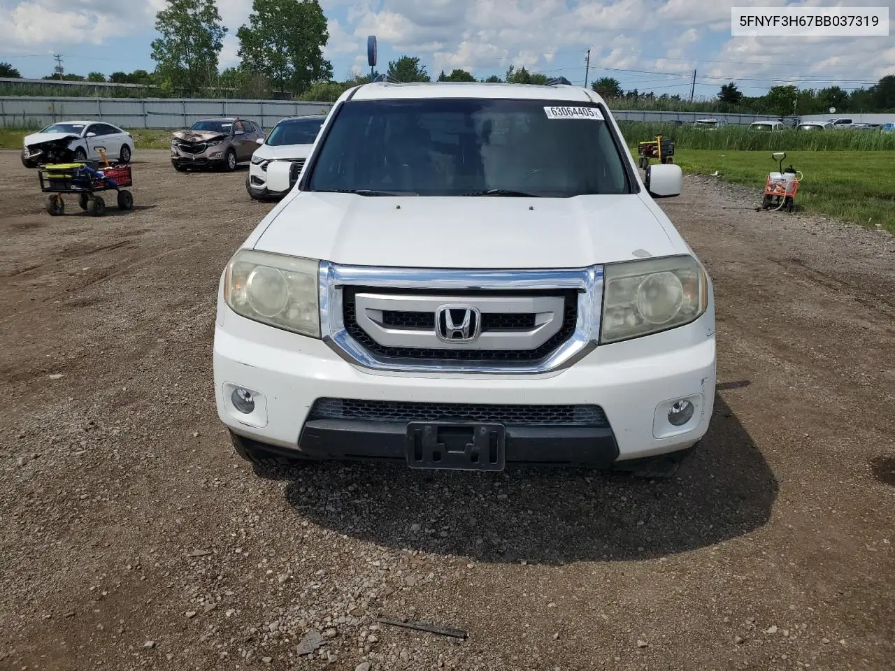 2011 Honda Pilot Exl VIN: 5FNYF3H67BB037319 Lot: 63064405
