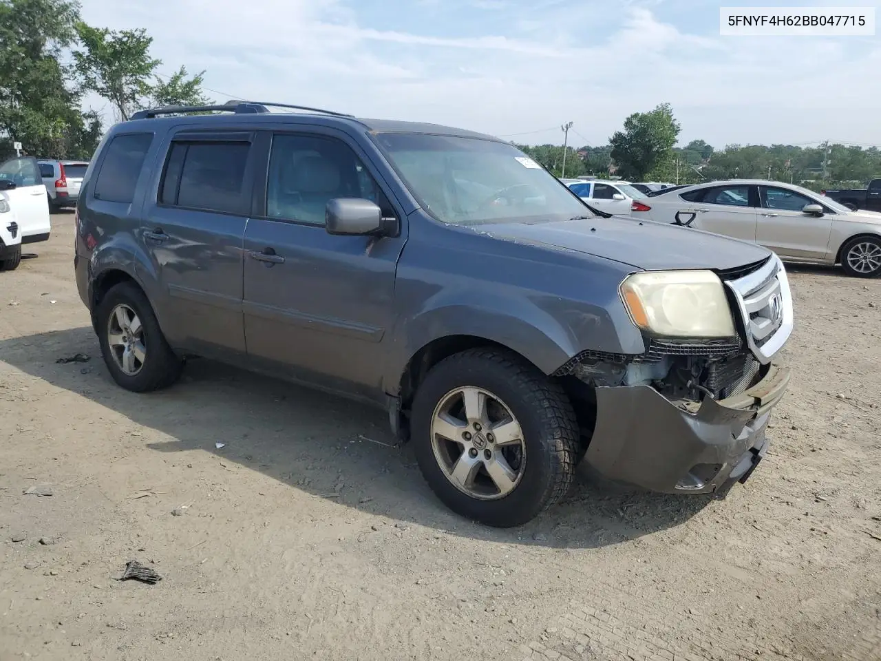 2011 Honda Pilot Exl VIN: 5FNYF4H62BB047715 Lot: 63116085