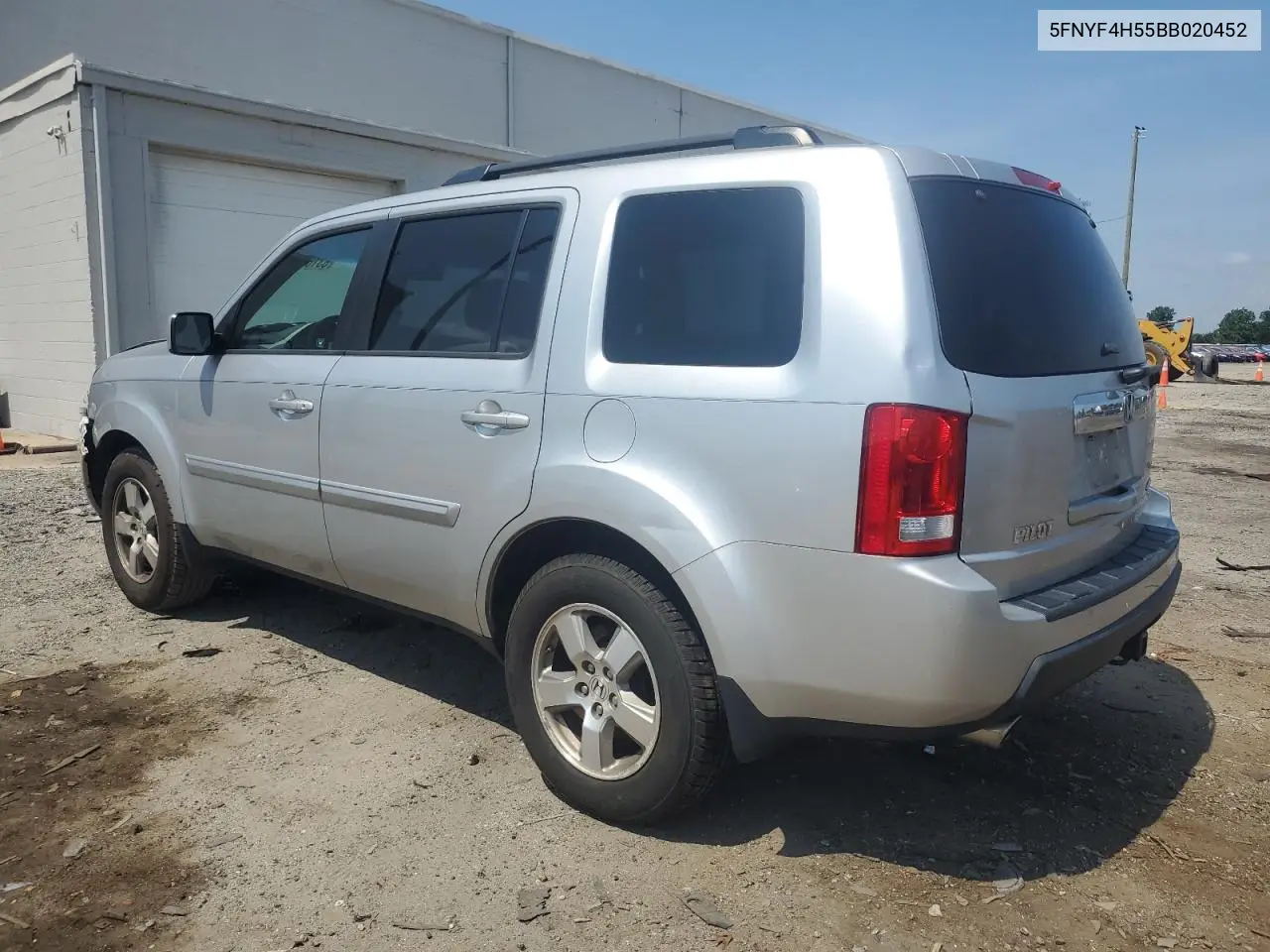 2011 Honda Pilot Exl VIN: 5FNYF4H55BB020452 Lot: 63164435