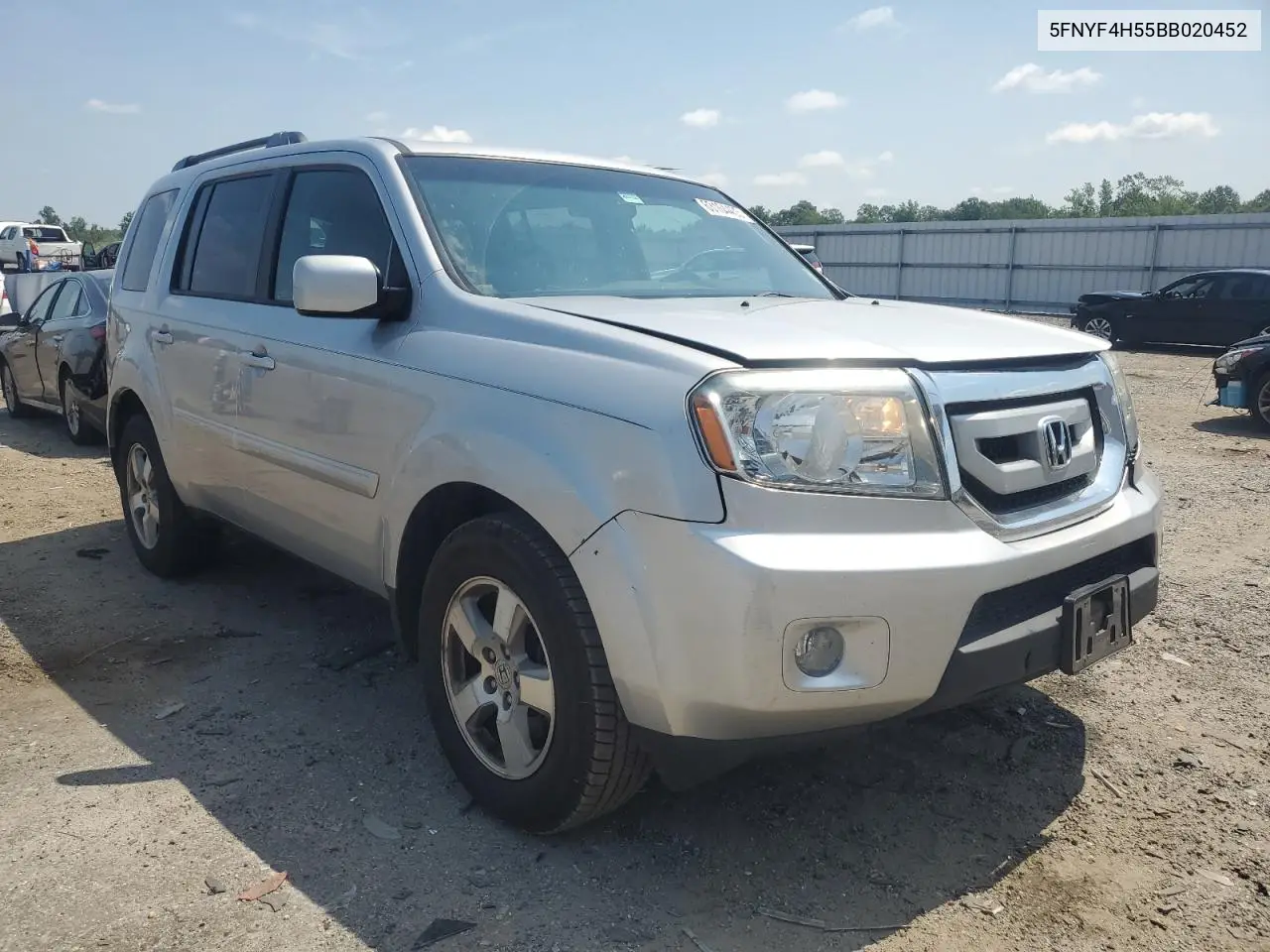 2011 Honda Pilot Exl VIN: 5FNYF4H55BB020452 Lot: 63164435