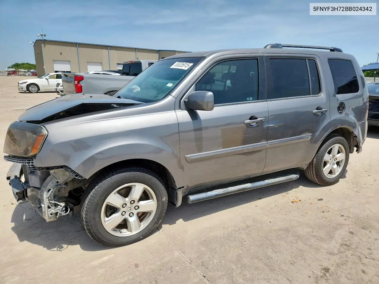2011 Honda Pilot Exln VIN: 5FNYF3H72BB024342 Lot: 65326915