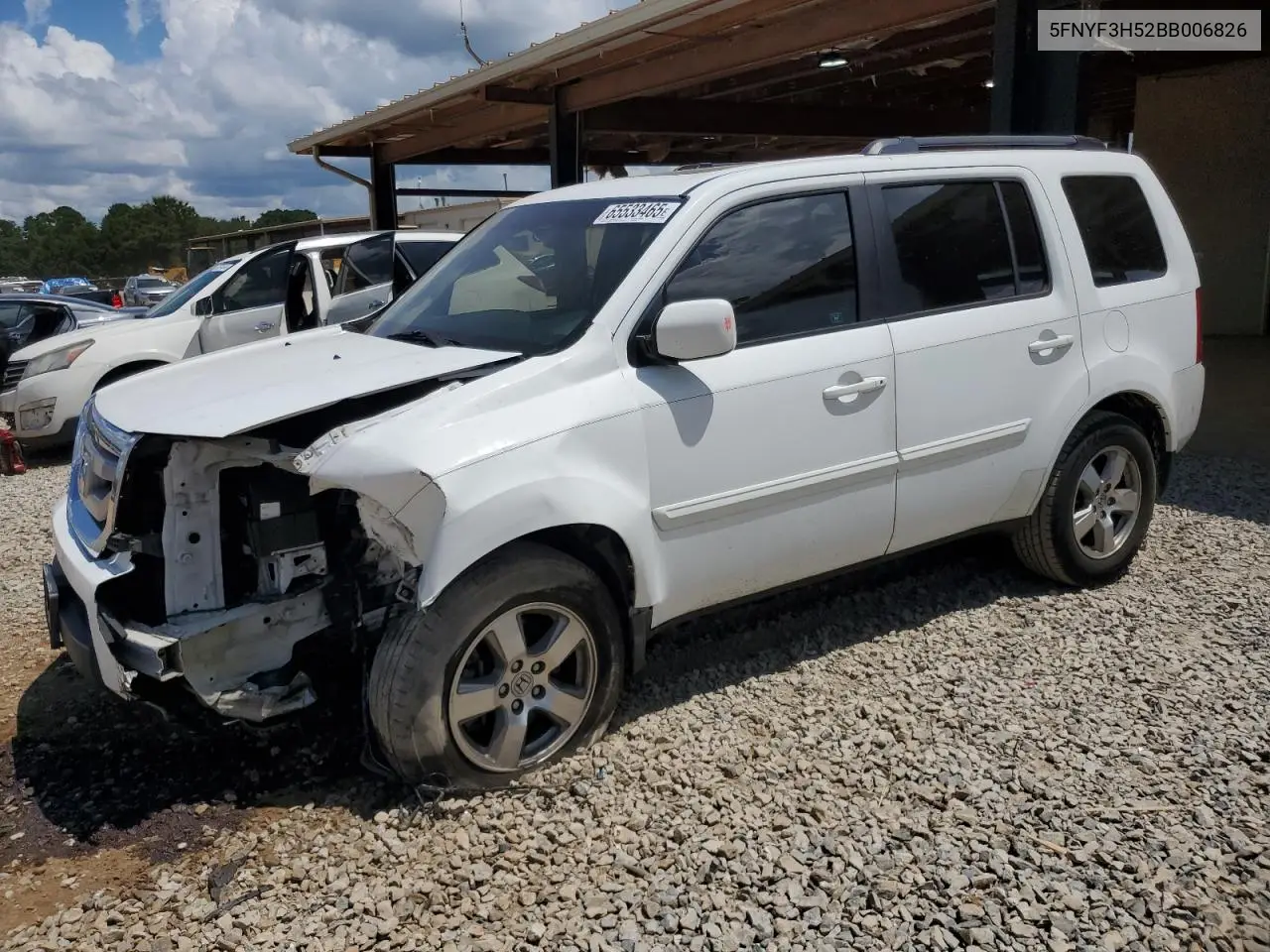 2011 Honda Pilot Exl VIN: 5FNYF3H52BB006826 Lot: 65533465