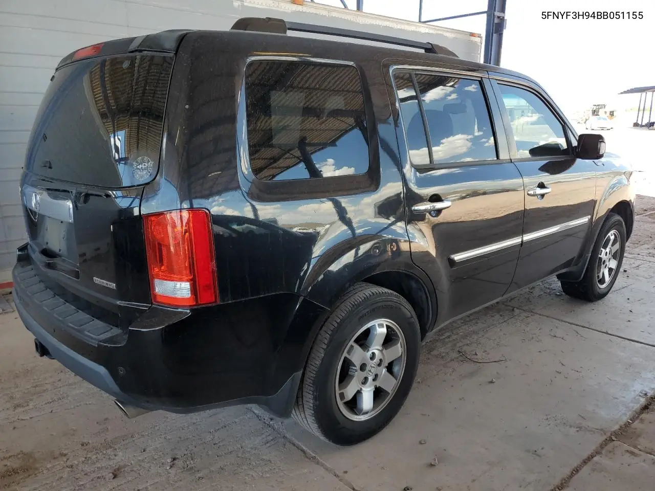 2011 Honda Pilot Touring VIN: 5FNYF3H94BB051155 Lot: 65581805